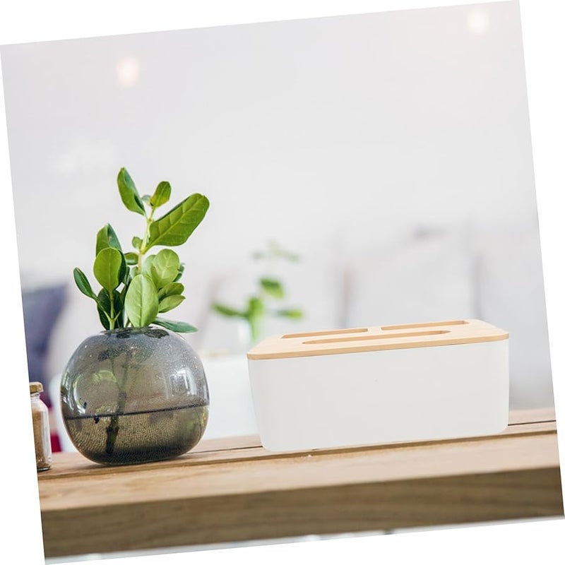 صندوق تخزين المناديل الأبيض متعدد الوظائف - حاوية مناديل عالية الجودة للمنزل والمكتب والسيارة - Image 3